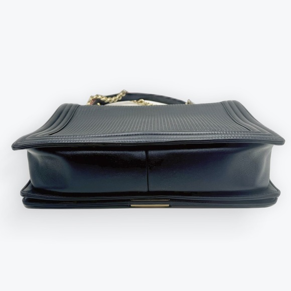 Auth Chanel Navy Blue Limited Edition Boy Flap Large New Cube Shoulder Bag - Picture 7 of 16